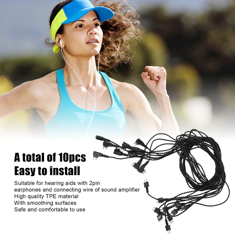 10pcs 2pin BW Hearing Aids Receiver Wire Heat Resistant Good