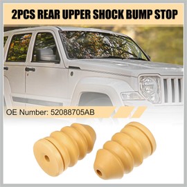 RATCHROLL 2PCS Polyurethane Rear Front Suspension Bump Stop/Axle Jounce Bumpers Fit for Jeep for Liberty 2002-2007 Replacement Frame Bump Stops 52088705AB Yellow Replacement Car Parts