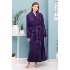 Alexander Del Rossa Womens Robes Long Plush, Robes for Women Bathrobe, Plus Size Robe Purple XS (A0117PURXS)