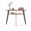 Half Moon Table for Entryway, Narrow Console Table with Shelf