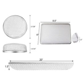 RV Flying Insect Screen for Camper Vents Protects RV Furnaces from Insects Stainless Steel Mesh with Installation Tool 20" x 1-1/2" & 2.8''x1.3'' & 8.5" x 6" x 1.3" RV Water Heater Screens