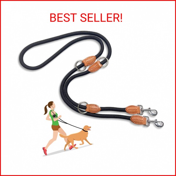 AaufiLux Multi-Function Hands Free Dog Rope Leash (7ft) - Strong