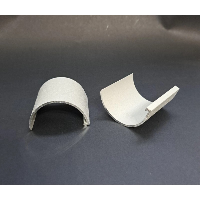 White Swimming Pool Aluminum Bullnose Coping Clips Beauty Clips 2"