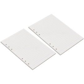 Audiofan Personal Organizer Refill, A5 Size, 6 Holes, Horizontal Ruled, Planner Refill, Personal Notebook, Loose Leaf Binder, Memo, Business Notebook, Refill Paper, 50 Sheets x 2