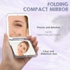 Geetery Travel Compact Magnifying Mirror with Tweezers, 1X/15X Magnification 3.35''