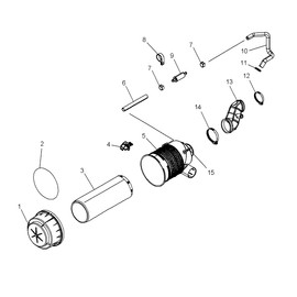 Polaris Ranger Air Intake Assembly, Genuine OEM Part 1203353, Qty 1