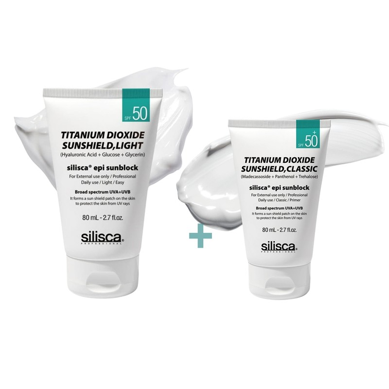 Siliska Sun Cream Sunblock Classic + Light Duo Set +