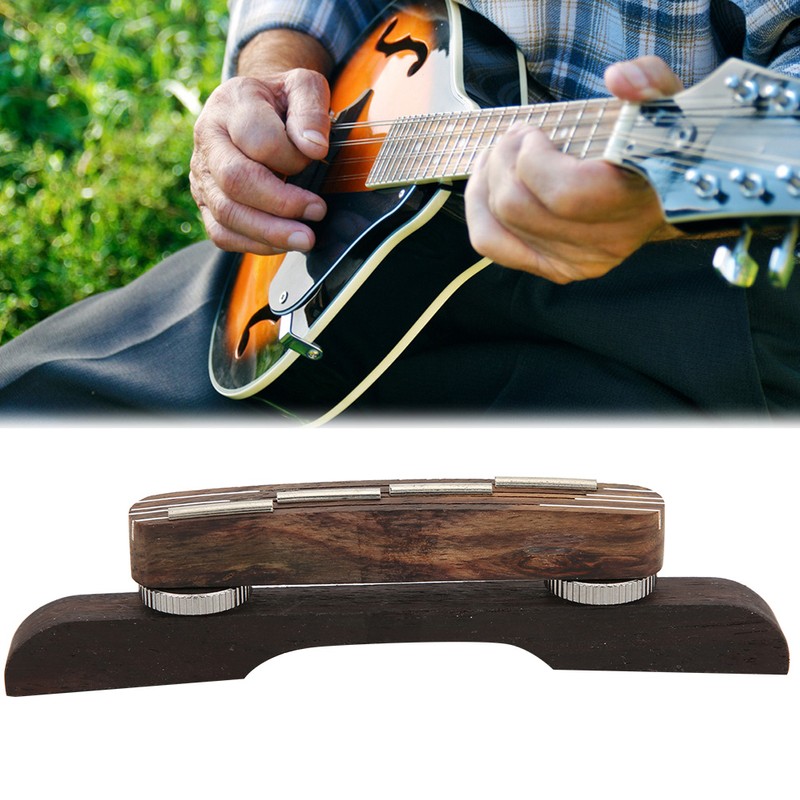 Guitar Bridge Rosewood 4-Strings Delicate Mandolin Musical Instrument AccessoriesRose Color