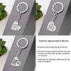 FineGood 6 pcs Teacher Appreciation Gifts Keychains, Heart & Circle