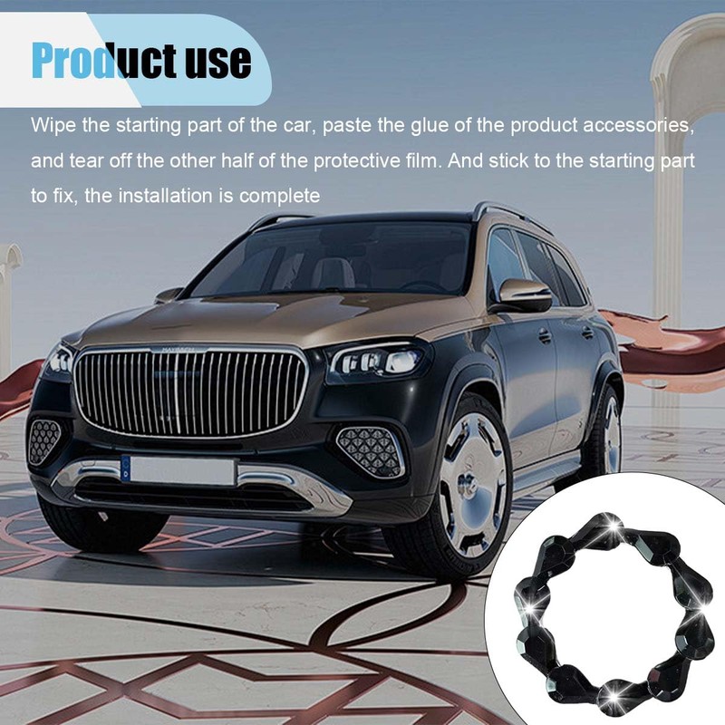 Bling Car Engine Start Stop Button Decoration Ring, Crystal Push