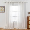 MYSKY HOME Curtains with Eyelets, Boho Curtains, Semi-Transparent Curtain, Linen