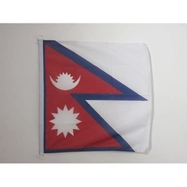 Nepal Nautical Flag 18'' x 12'' - Nepalese Flags 30 x 45 cm - Banner 12x18 in for Boat - AZ FLAG