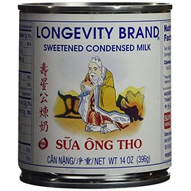 Longevity Sweetened Condensed Milk 14 Oz. (Pack of 2)