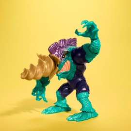 Mattel Street Sharks Action Figure with Bite & Drill Motion, Slash Collectible Toy Inspired by 90s TV Half-Man Half-Shark Hero, 6-Inch