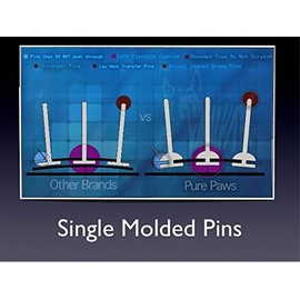 Pure Paws Slicker Brush | Nickel Alloy Pins, Zero Weight Wood, Ergonomically Shaped Handle, No More Slicker Burns. | Designed by Professional Show Handlers & Groomers