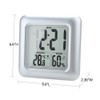 BALDR LCD Waterproof Bathroom Clock for Bath and Shower, Wall