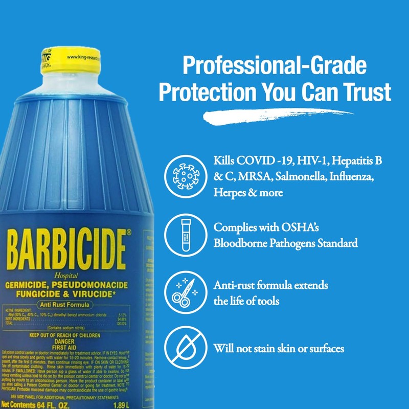 Barbicide Half Gallon Disinfectant Concentrate – 2 Pack | EPA-Registered,