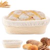 KUWUNG Banneton Proofing Basket, Oval Bread Proofing Basket with Cloth