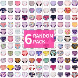 BIG ELEPHANT Random Color Toddler Training Pants 6 Pack, Potty Training Underwear for Boys and Girls, 2T