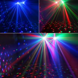 5in1 DJ Lights with Stand - Stage Light Set with Rotating Ball Colorful LED Par Strobe Pattern Light Remote Control Sound Activated Lighting Disco Party Light for Wedding Bar Band
