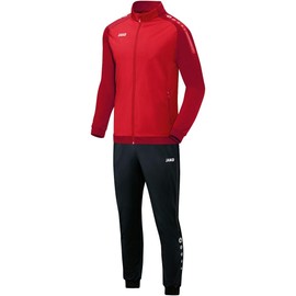 JAKO Children's Champ Tracksuit, Polyester, Red/Dark Red, 164