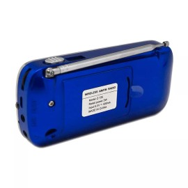 Sunflash Digital Sunflash Z-135 Rechargeable Mini AM/FM Radio +Bluetooth +USB/SD/AUX Blue