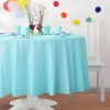Unbranded Round Disposable Plastic Table Cover Waterproof Party Tableware Event