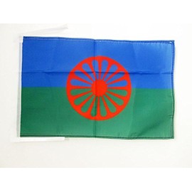 AZ FLAG Gypsy Flag 18'' x 12'' Cords - Traveller Small Flags 30 x 45cm - Banner 18x12 in