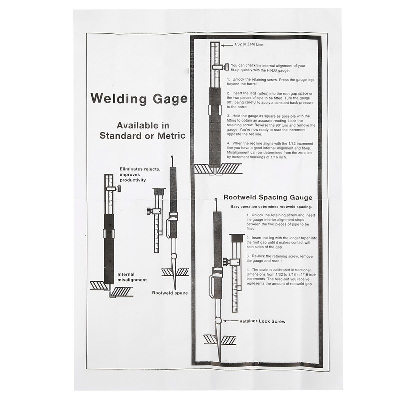 Welding Gauge Single Purpose Soldering Measuring Internal Inspection Rule Root