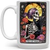 The Cat Mom Skeleton Tarot Card Mug, Fun Gothic Witchy