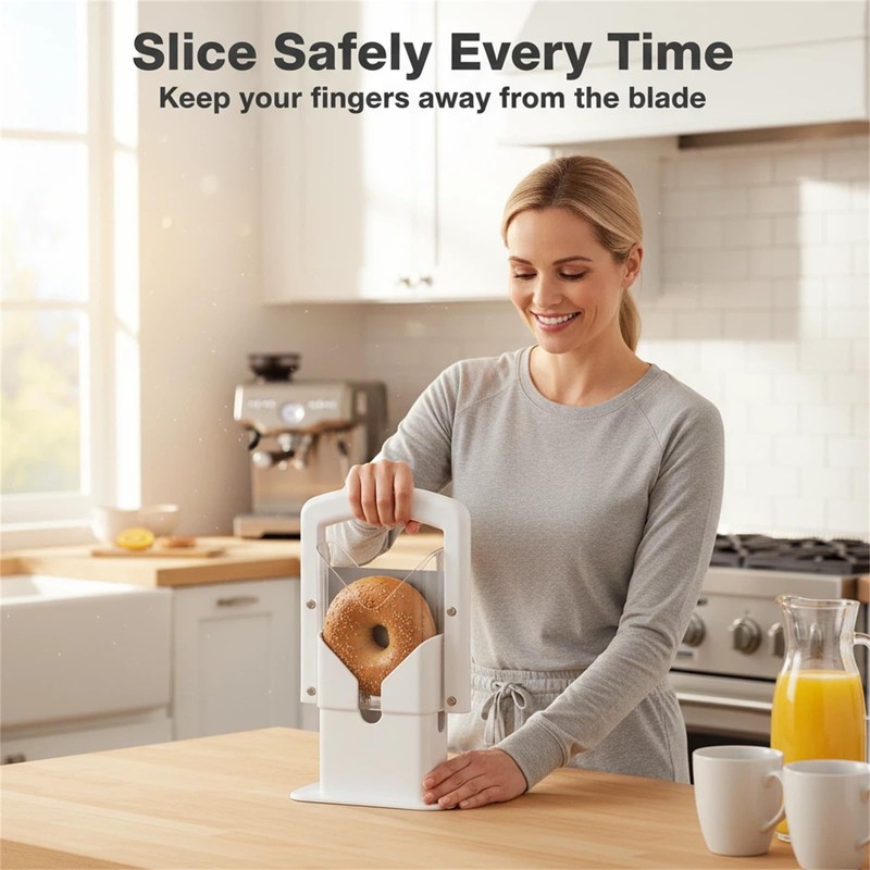 Bagel Slicer, Perfect for Bagels Guillotine Universal Slicer, Bagel Cutter