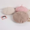 WALLARENEAR Baby Girls Pearl Beret Hats Sweet Pearl Beanie Hats