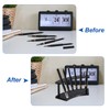 sourcing map 4 Pack Plastic Pen Holder, 6-Slot Acrylic Pen