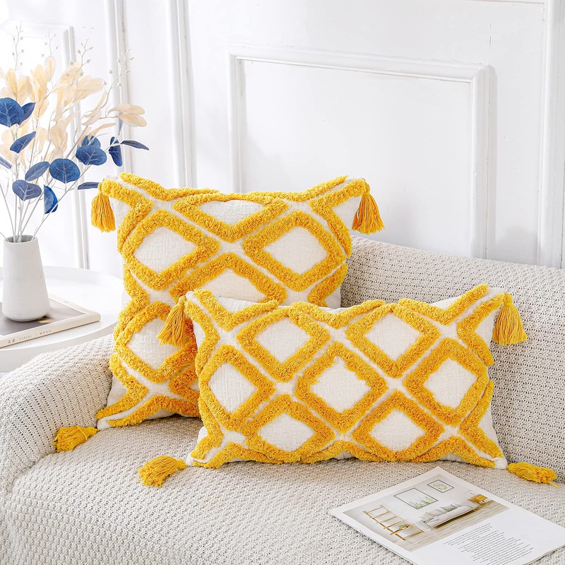 PANOD Super Soft Farmhouse Decorative Plush Throw Pillow Covers 24
