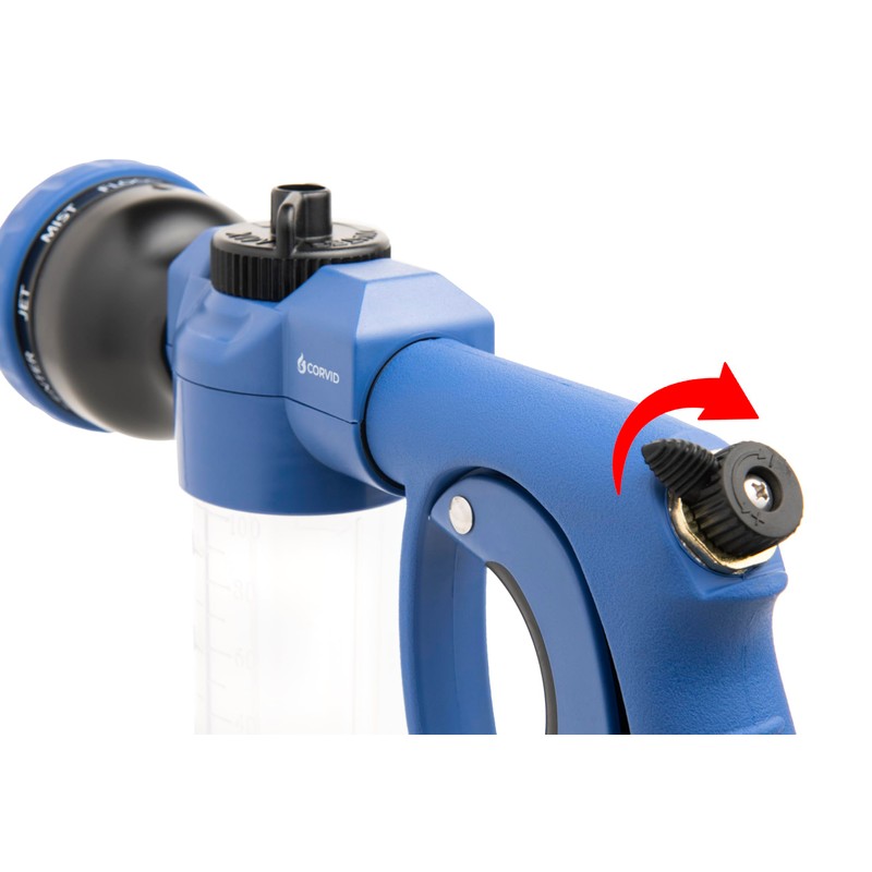 Corvid Adjustable Nozzle with Soap Dispenser, 8-Pattern Spray Hose Nozzle