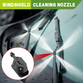 HAOBO Windshield Washer Nozzles Kit, Front Windshield Spray Nozzles, Wiper Spray Washer Jet and Fluid Hose with Connectors, Universal Windshield Washer Hose Kit Car Accessories Fits for Most Car