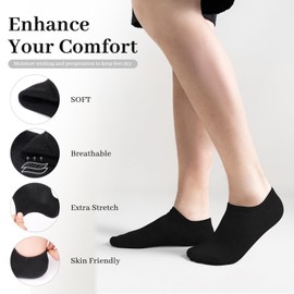 Sunm Boutique No Show Socks Mens Low Cut & Non Slip, Invisible Liner Casual & Formal Socks, Flat Boat Line 3 Pairs (Black+Grey+White, 6-10)