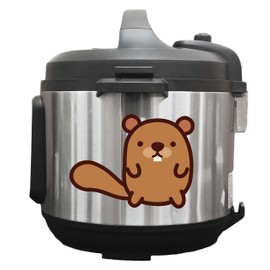 Big Tooth Beaver Cartoon Style - 6 inch Vinyl Decals for Instant Pot Appliances