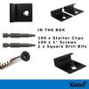 Premium Stainless Steel Hidden Deck Fastener Starter Clips 100/Box for