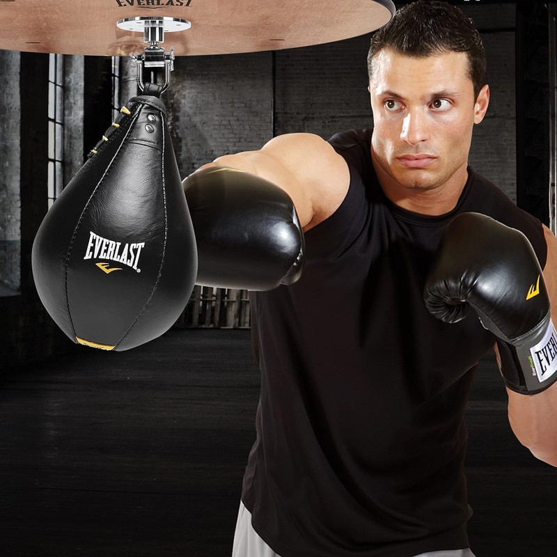 Everlast Powerlock Speed Punching Bag | Premium Leather Speed Bag