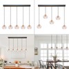 7" Glass Shade Replacement for E26 Pendant Lights, Colorful Hammered