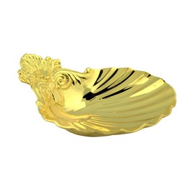 6" Baptismal Holy Water Shell | Goldtone or Silvertone | Perfect for Clergy and Churches | Church Goods (Goldtone)