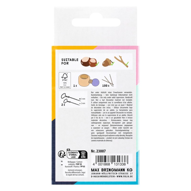 folia 23007 Chestnut Drill Craft Set Fall in Love with