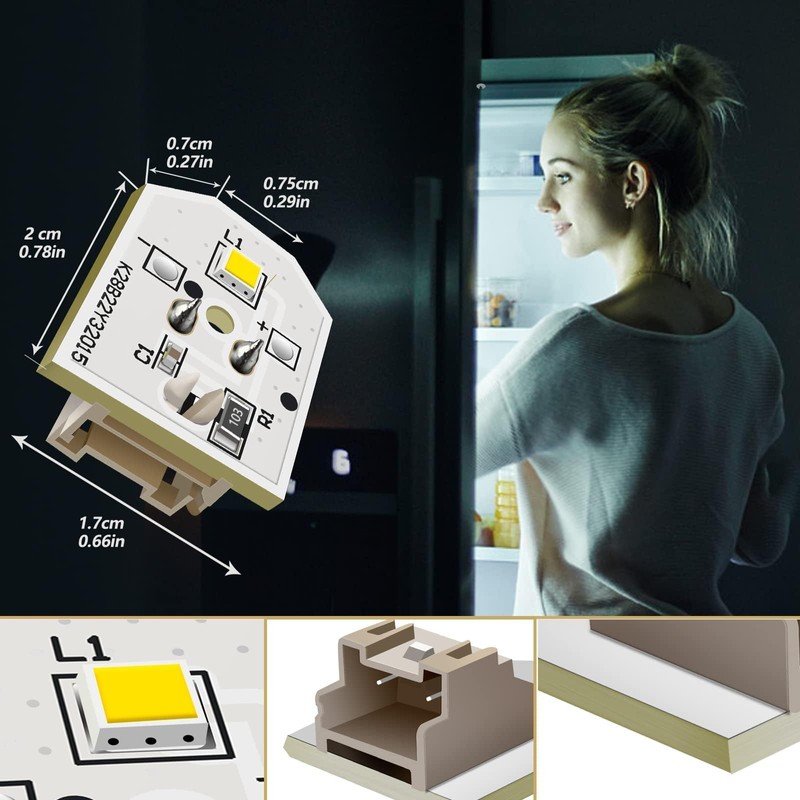WISINY WR55X11132 WR55X25754 led Light Board Compatible for GE Refrigerator