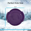Superio Round Snow Saucer Sleds- 24" Plastic Disc Sleds for