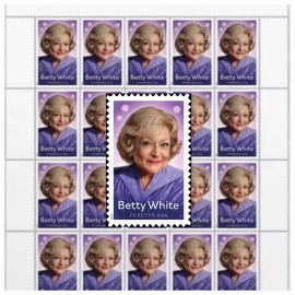 Betty White Stamp Sheet 20 Forever Stamps