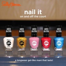 Sally Hansen Miracle Gel™ x Jared McCain, Point Guard Pink, Long Lasting, Gel-Like Formula, No UV Lamp Needed, PInk Nail Polish