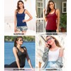 V FOR CITY Ladies Cotton Tank Top with Shelf Bra