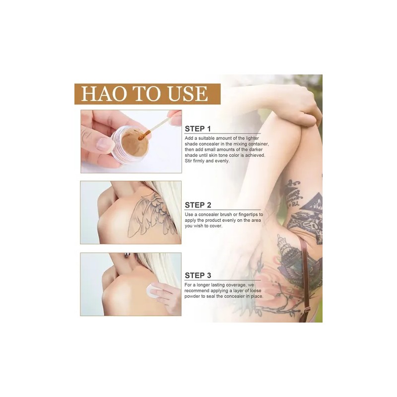 Corrector Impermeable Alta Cobertura | Oculta Tattoo Mnachas