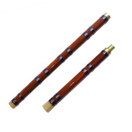 Vintage Style Dizi Bamboo Flute Chinese Instrument Traditional (KEY C)